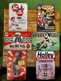 P263 6 Pack Vintage Automotive Signs
