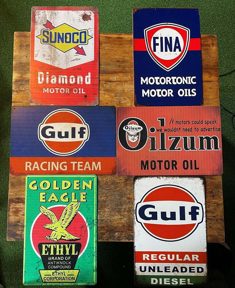 P265 6 Pack Vintage Automotive Signs