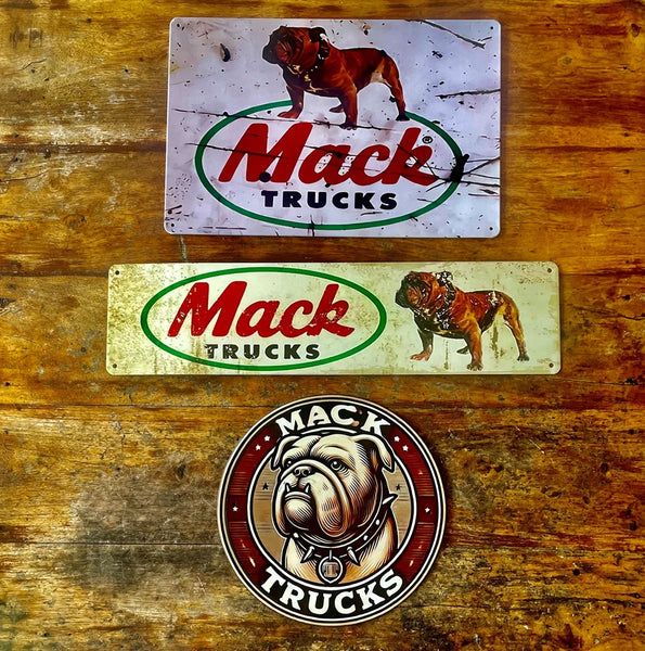 P277 3 Pack Vintage Mack Signs – Economy Truck Seats Store