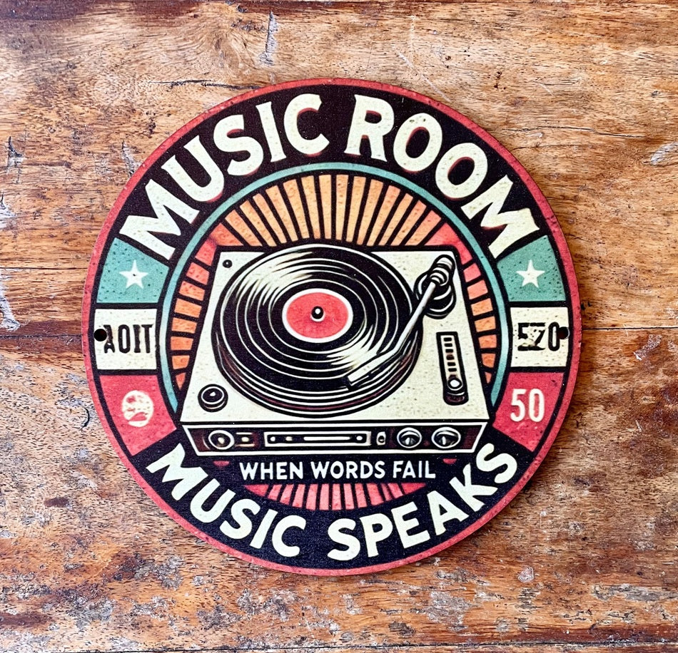 P282 Vintage Music Sign