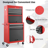 P299 6 Drawer Tool Cabinet Red