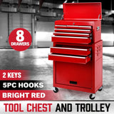 P300 8 Drawer Tool Cabinet Red