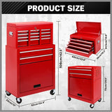 P300 8 Drawer Tool Cabinet Red