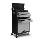 P302 7 Drawer Tool Cabinet Black - Grey