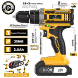 P311 Tools Tegat 20V 145pcs Cordless Impact Drill Set