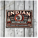 P38 Vintage Indian Motorcycle Metal Sign