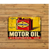 P39 Vintage Pennzoil Motor Oil Metal Sign