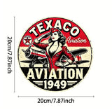 P40 Vintage Texaco Aviation Girl Metal Sign