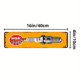 P41 Vintage NGK Spark Plug Metal Sign