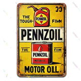 P42 Vintage Pennzoil Motor Oil Metal Sign