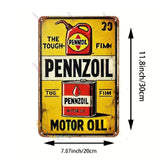 P42 Vintage Pennzoil Motor Oil Metal Sign