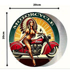 P58 Vintage Indian Motorcycles Girl Metal Sign