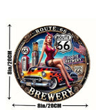 P62 Vintage Route 66 Metal Sign