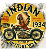 P66 Vintage Indian Motorcycle Metal Sign