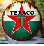 P73 Vintage Texaco Gasoline Metal Sign