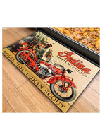 P81 Vintage Indian Motorcycle Carpet Rug