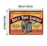 P89 Vintage Duct Tape Metal Sign