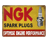 P90 Vintage NGK Spark Plug Sign