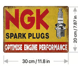 P90 Vintage NGK Spark Plug Sign