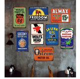 P92 Vintage 8 Pack Gasoline Metal Signs