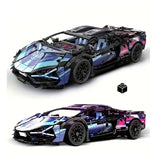 P97 Black Racing Car 1330 Pieces