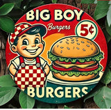 P161 Vintage Big Boy Burger Metal Sign