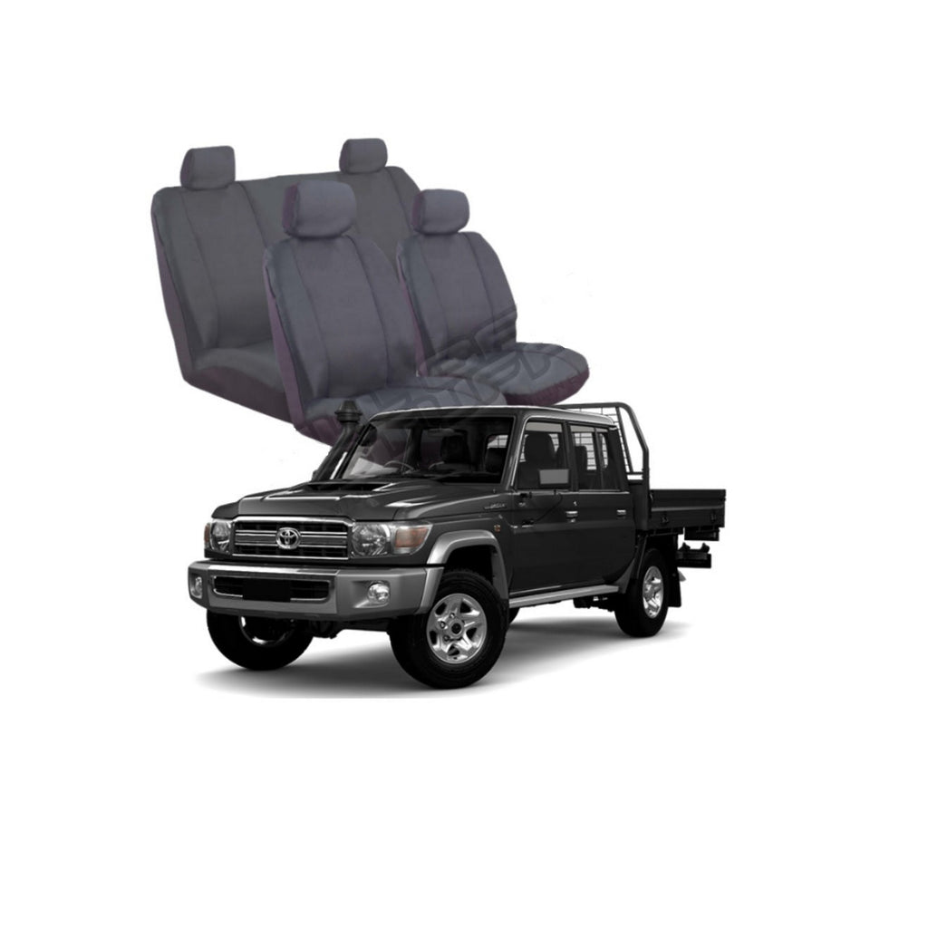 Toyota Landcruiser 70 76 79 Series 03/2007 - Current Canvas Seat Cover Dual Cab