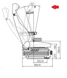 ETS007 Right Truck Seat Mechanical Suspension