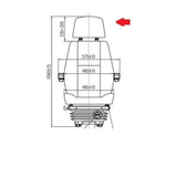 ETS007 Left Truck Seat Mechanical Suspension