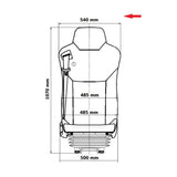 ETS150 Left Air Suspension Seat 150 kg Rated