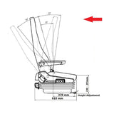 ETS150 Left Air Suspension Seat 150 kg Rated